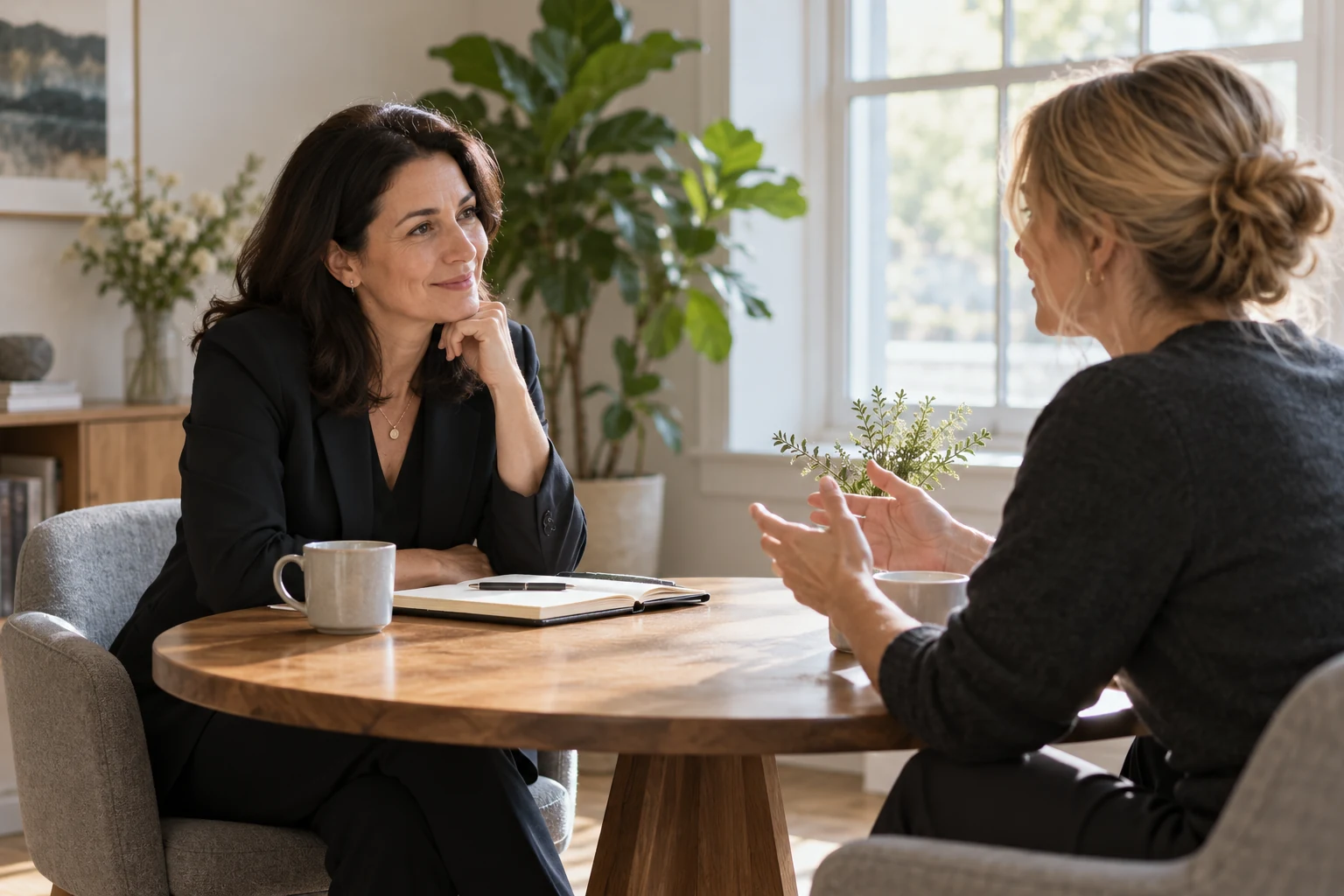 Coaching conversation between two people